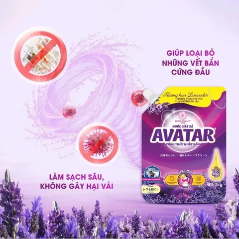 Nước Giặt 5 Trong 1 Avatar Hương Hoa Oải Hương, Hoa Anh Đào Làm Sạch Sâu, Lưu Hương Dài Lâu