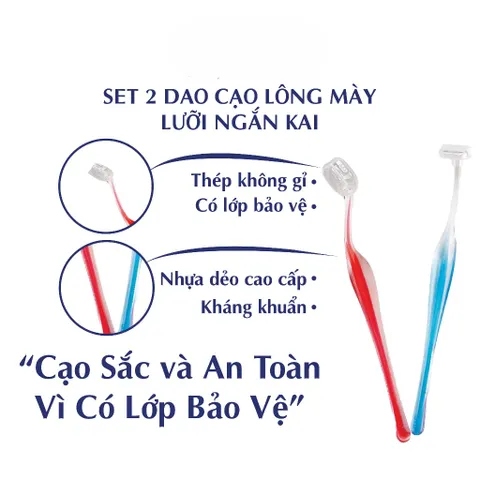 Dao Cạo Kai Thép Không Gỉ Tiện Lợi An Toàn Nhật Bản Tổng Hợp