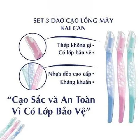 Dao Cạo Kai Thép Không Gỉ Tiện Lợi An Toàn Nhật Bản Tổng Hợp