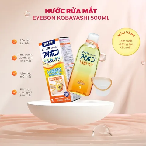 Nước rửa mắt Eyebon W Vitamin White Conc Kobayashi Nhật Bản Chai 500ml