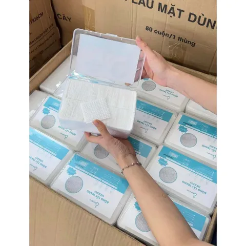 Bông tẩy trang Likado White Conc chất liệu Cotton Túi 222 miếng/ Hộp 400 miếng/ Túi 600 miếng