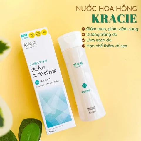 Nước hoa hồng ngừa mụn, dưỡng trắng Kracie Hadabisei Nhật Bản 200ml