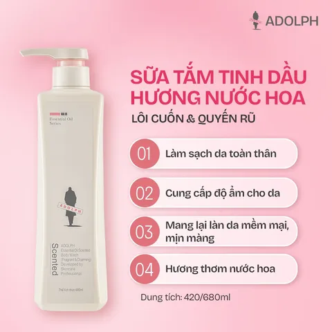 Sữa tắm ADOLPH Essential Oil Scented Body Wash, hương thơm lôi cuốn, quyến rũ 420/ 680ml