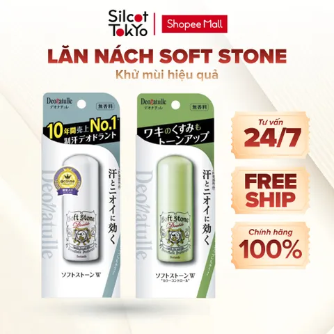 Lăn nách đá khoáng khô thoáng Soft Stone Deonatulle	 Nhật Bản