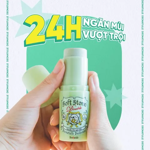 Lăn nách đá khoáng khô thoáng Soft Stone Deonatulle	 Nhật Bản