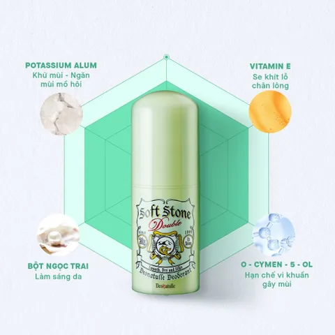 Lăn nách đá khoáng khô thoáng Soft Stone Deonatulle	 Nhật Bản
