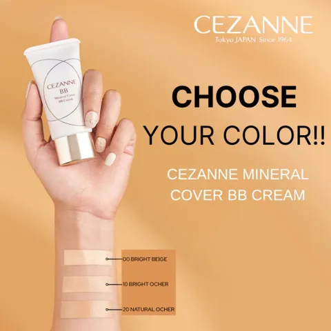 Kem nền thoáng Cezanne Mineral Cover BB Cream High Cover Cream SPF29 PA+++ Nhật Bản 30g