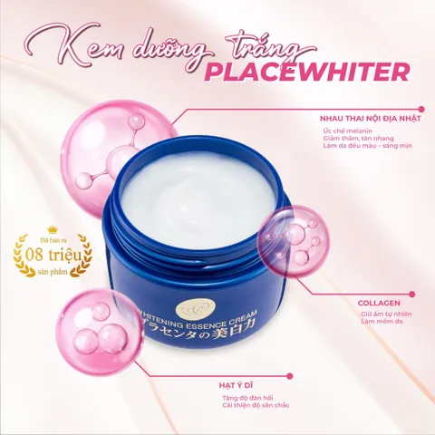 Kem dưỡng trắng da Meishoku Whitening Essence Cream White Conc Nhật Bản 55g