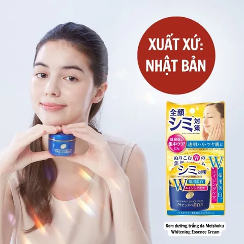 Kem dưỡng trắng da Meishoku Whitening Essence Cream White Conc Nhật Bản 55g