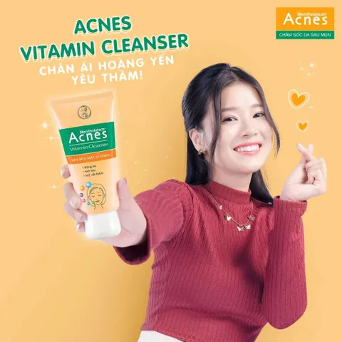 Sữa rửa mặt vitamin làm sáng da, mờ sẹo thâm dạng kem Acnes Vitamin Cleanser 100g 846605