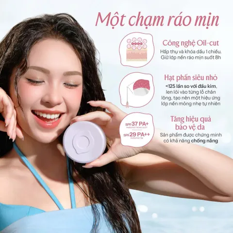 Phấn phủ mỏng nhẹ kiềm dầu, thuần chay chống nắng Lemonade Supermatte No Makeup Loose Powder 9g