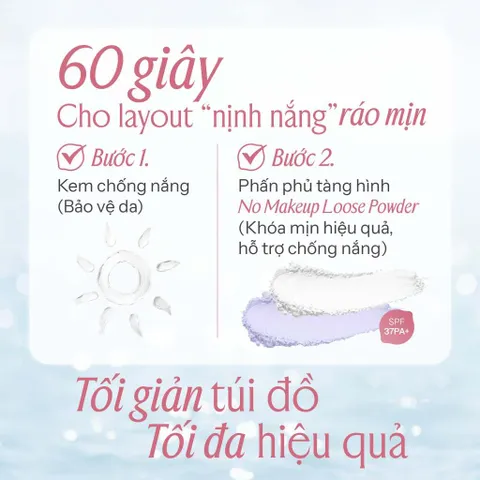 Phấn phủ mỏng nhẹ kiềm dầu, thuần chay chống nắng Lemonade Supermatte No Makeup Loose Powder 9g