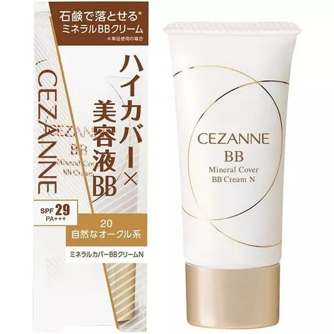 Kem nền thoáng Cezanne Mineral Cover BB Cream High Cover Cream SPF29 PA+++ Nhật Bản 30g