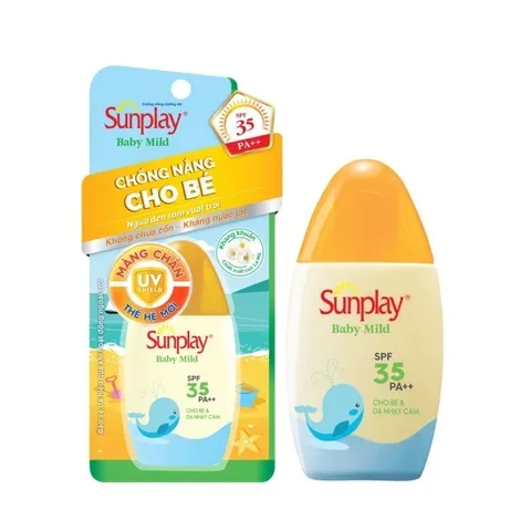 Sữa chống nắng Sunplay cho bé từ 6 tháng tuổi và da nhạy cảm Sunplay Baby Mild SPF 35, PA++ 30g
