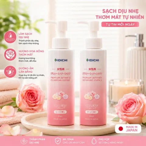 Dung dịch vệ sinh phụ nữ cao cấp IDICHI làm sạch vùng kín Nhật Bản 200ml