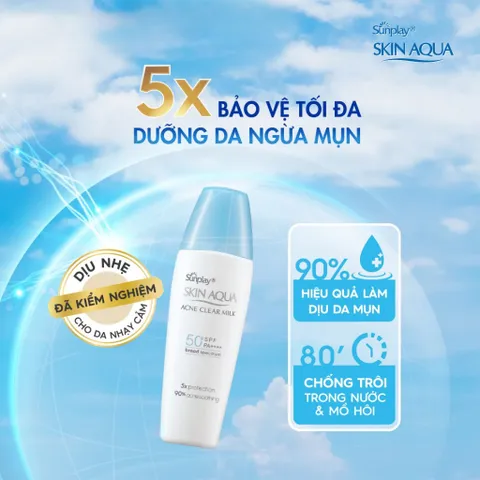 Kem chống nắng dưỡng da, ngăn ngừa mụn Sunplay Skin Aqua Acne Clear Eco Việt Nam SPF 50, PA++++ 25g