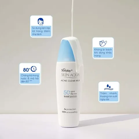Kem chống nắng dưỡng da, ngăn ngừa mụn Sunplay Skin Aqua Acne Clear Eco Việt Nam SPF 50, PA++++ 25g