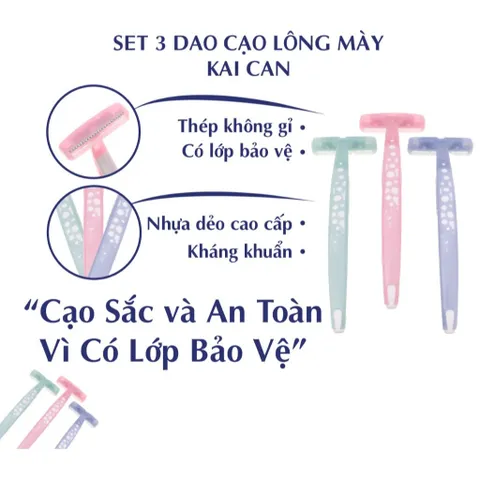 Set 3 Dao Cạo Body KAI Razor For Women Body Nhật Bản