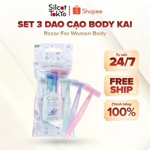 Set 3 Dao Cạo Body KAI Razor For Women Body Nhật Bản
