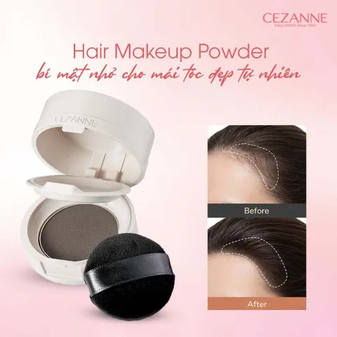 Phấn phủ tóc Cezanne Hair Makeup Powder Nhật Bản che khuyết điểm, tạo hiệu ứng làm dày chân tóc 4g