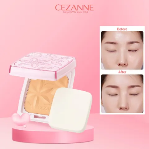 Phấn phủ Cezanne Ultra Cover UV Pact lâu trôi, chống thấm nước SPF 50+ PA++++ Nhật Bản 11g