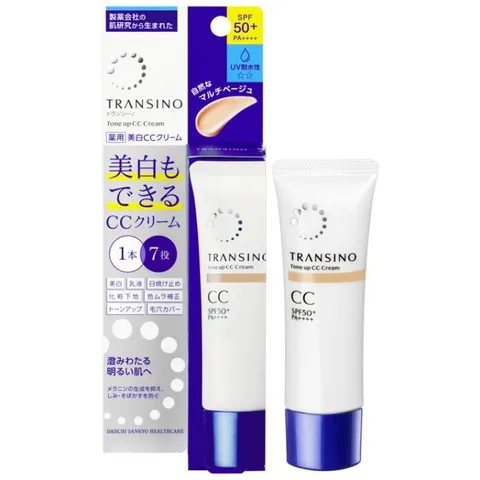 Kem CC Trang Điểm Trắng Sáng Da Transino Tone Up CC Cream 30g