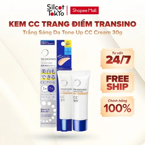 Kem CC Trang Điểm Trắng Sáng Da Transino Tone Up CC Cream 30g