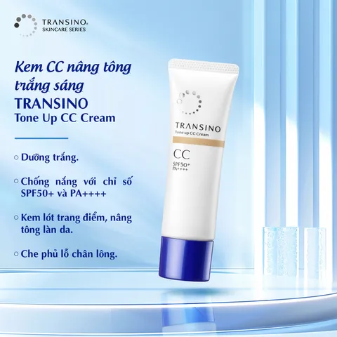 Kem CC Trang Điểm Trắng Sáng Da Transino Tone Up CC Cream 30g
