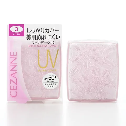 Phấn phủ Cezanne Ultra Cover UV Pact lâu trôi, chống thấm nước SPF 50+ PA++++ Nhật Bản 11g
