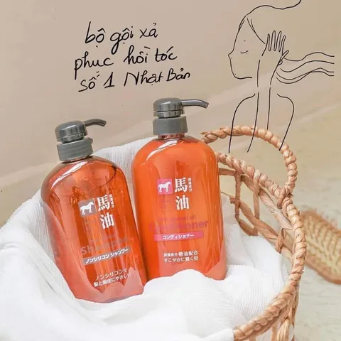 Dầu gội, dầu xả, sữa tắm Horse Oil Nhật Bản 600ml