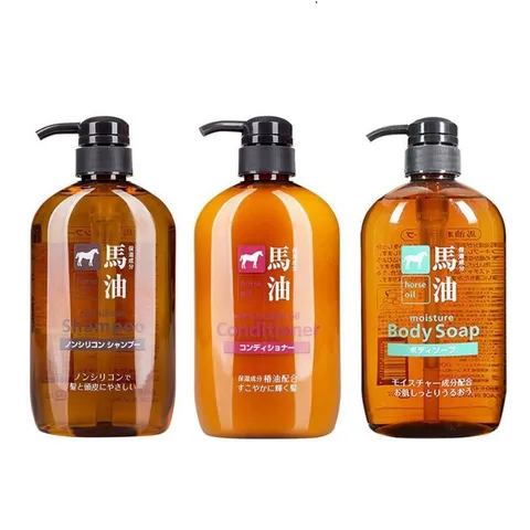 Dầu gội, dầu xả, sữa tắm Horse Oil Nhật Bản 600ml