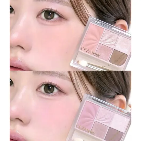 Bảng phấn mắt má 5 ô Cezanne Face Eye Palette Mịn Mượt Tự Nhiên Dễ Tán Bền Màu 2.85g