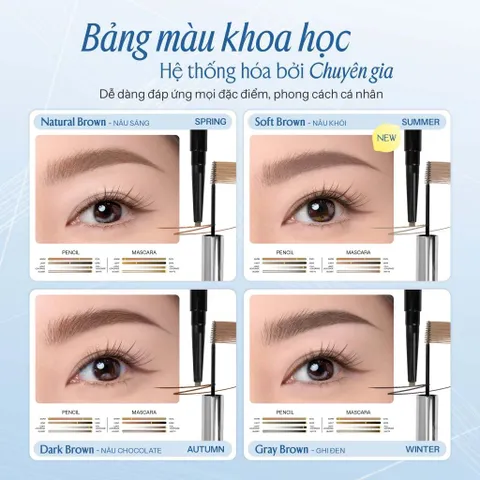 Chì kẻ mày 2 đầu Lemonade Dual Eyebrow 2.75g (Mascara 2.5g + Pencil 0.25g)