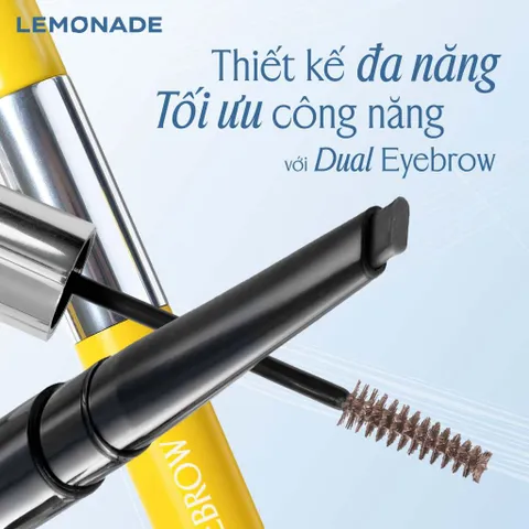 Chì kẻ mày 2 đầu Lemonade Dual Eyebrow 2.75g (Mascara 2.5g + Pencil 0.25g)