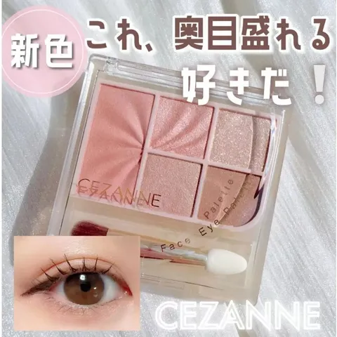 Bảng phấn mắt má 5 ô Cezanne Face Eye Palette Mịn Mượt Tự Nhiên Dễ Tán Bền Màu 2.85g
