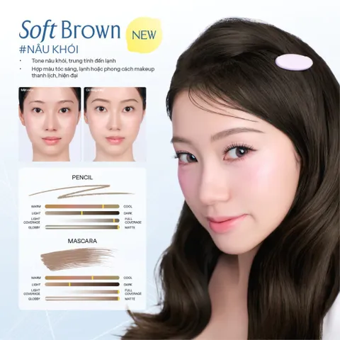 Chì kẻ mày 2 đầu Lemonade Dual Eyebrow 2.75g (Mascara 2.5g + Pencil 0.25g)