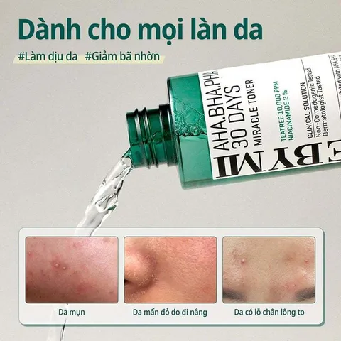 Nước hoa hồng Some By Mi làm sạch da dầu mụn AHA-BHA-PHA 30 Days Miracle Toner 150ml
