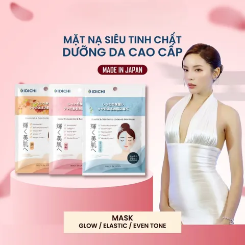 Mặt nạ dưỡng da siêu tinh chất IDICHI mềm mịn, căng bóng Nhật Bản Hộp 5 miếng