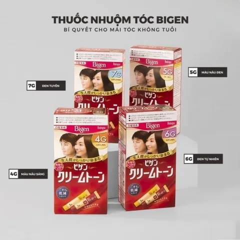 Nhuộm tóc Bigen White Conc phủ bạc chuẩn nội địa Nhật Bản  đủ màu 3g/4g/5g/6g/7g - White Conc