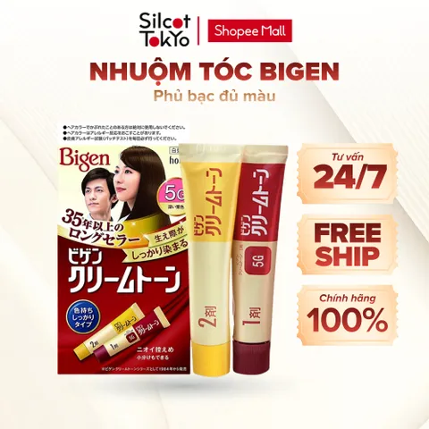 Nhuộm tóc Bigen White Conc phủ bạc chuẩn nội địa Nhật Bản  đủ màu 3g/4g/5g/6g/7g - White Conc