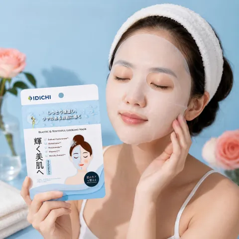 Mặt nạ dưỡng da siêu tinh chất IDICHI mềm mịn, căng bóng Nhật Bản Hộp 5 miếng