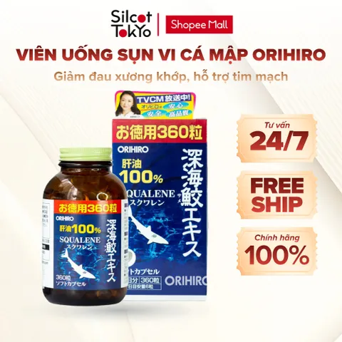 Viên uống sụn vi cá mập hỗ trợ xương khớp Orihiro Squalene Nhật Bản