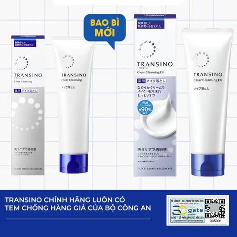 Kem tẩy trang Transino Clear Cleansing EX loại bỏ bụi bẩn, dầu thừa, làm sạch da dịu nhẹ Tuýp 110g