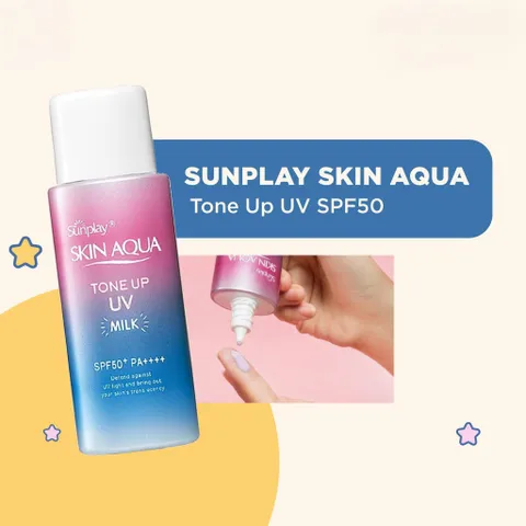 Kem chống nắng nâng tông Sunplay Skin Aqua Tone Up UV Essence Lavender White Conc SPF 50+ PA++++ 50g