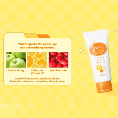 Gel tẩy tế bào chết Rosette Peeling Gel White Conc Nhật Bản - Tuýp 120g