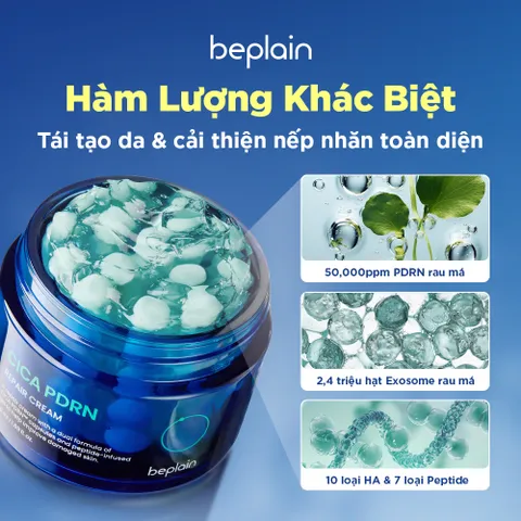 Kem dưỡng BEPLAIN CICA PDRN phục hồi, trẻ hóa làn da & cấp ẩm, đàn hồi, căng bóng 50ml