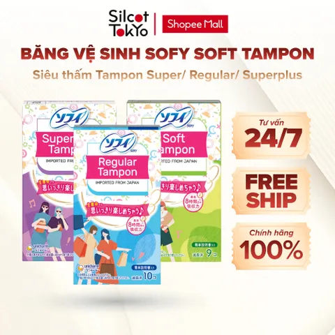Băng vệ sinh siêu thấm Sofy Soft Tampon Super/ Regular/ Superplus White Conc (Hàng nhập khẩu)