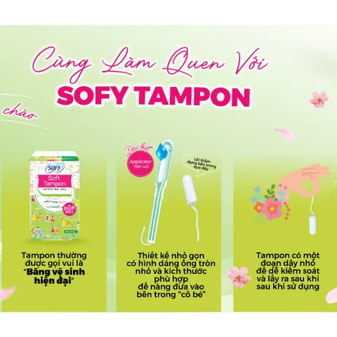 Băng vệ sinh siêu thấm Sofy Soft Tampon Super/ Regular/ Superplus White Conc (Hàng nhập khẩu)