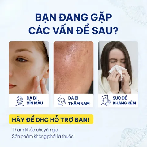 Viên uống DHC Vitamin C hỗ trợ sáng da, giảm thâm, tăng đề kháng