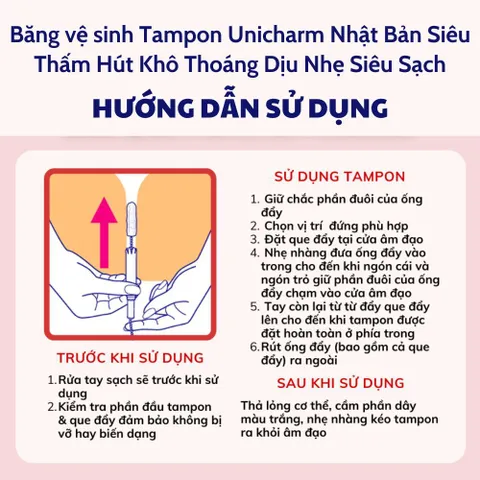 Băng vệ sinh Tampon White Conc Nhật Bản Siêu Thấm Hút Khô Thoáng Dịu Nhẹ Siêu Sạch